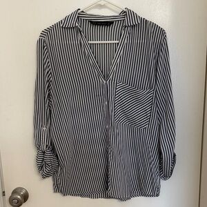 Zara Striped Button-Up Shirt